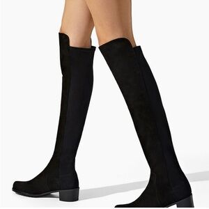 Stuart Weitzman Black Over-the-Knee Suede Boots